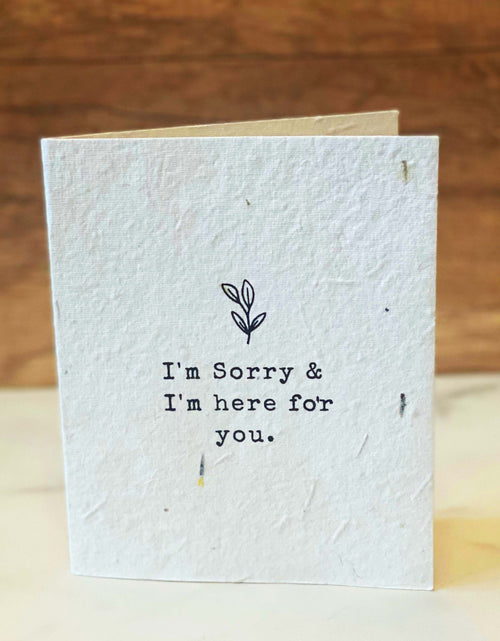 Load image into Gallery viewer, Seed Paper Plantable Card - I'm Sorry by Soothi
