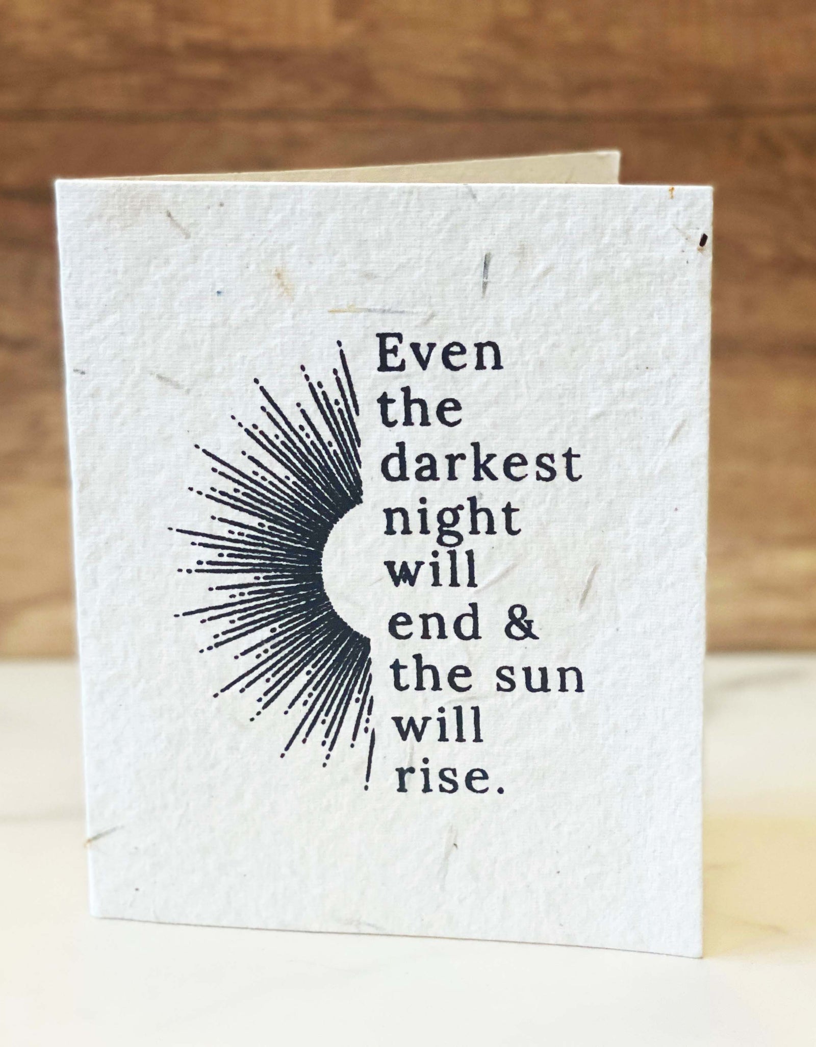 Seed Paper Plantable Card - The Sun Will Rise by Soothi
