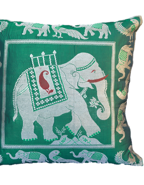 Load image into Gallery viewer, Brocade Silk decorative throw pillow case by OMSutra

