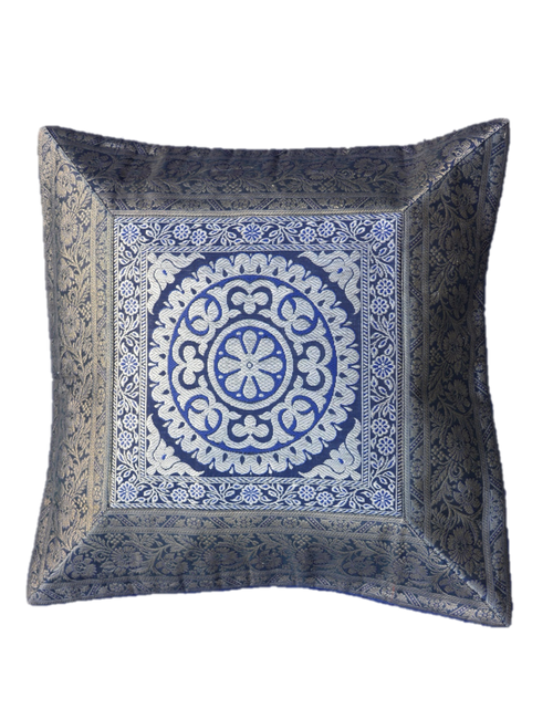 Load image into Gallery viewer, Brocade Silk decorative throw pillow case by OMSutra
