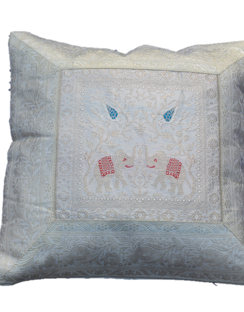 Load image into Gallery viewer, Brocade Silk decorative throw pillow case by OMSutra
