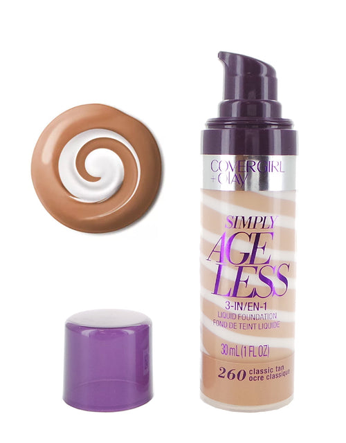Load image into Gallery viewer, COVERGIRL Simply Ageless 3-in-1 Liquid Foundation - Classic Tan 260
