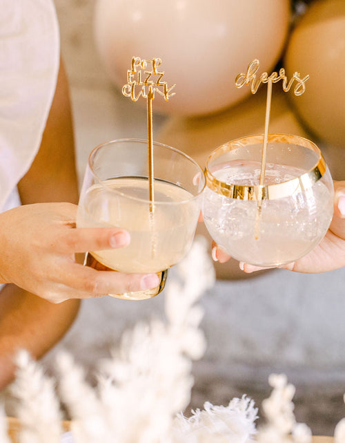 Load image into Gallery viewer, Pop Fizz Clink Drink Stirrers, Pack of 12 by The Cotton &amp; Canvas Co.
