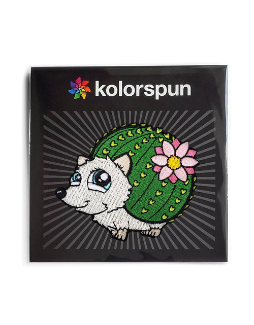 Load image into Gallery viewer, Cactus Hedgehog Patch by Kolorspun
