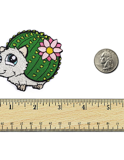 Load image into Gallery viewer, Cactus Hedgehog Patch by Kolorspun

