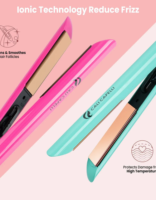 Load image into Gallery viewer, Pro-Series 1″ Titanium Hair Straightener Pink by Calicapelli Hair Tools
