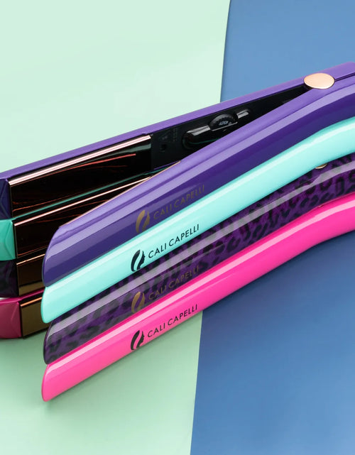 Load image into Gallery viewer, Pro-Series 1″ Titanium Hair Straightener Purple by Calicapelli Hair Tools
