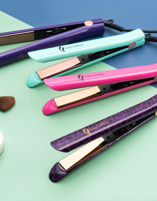 Load image into Gallery viewer, Limited: Pro-Series 1″ Titanium Hair Straightener Leopard by Calicapelli Hair Tools

