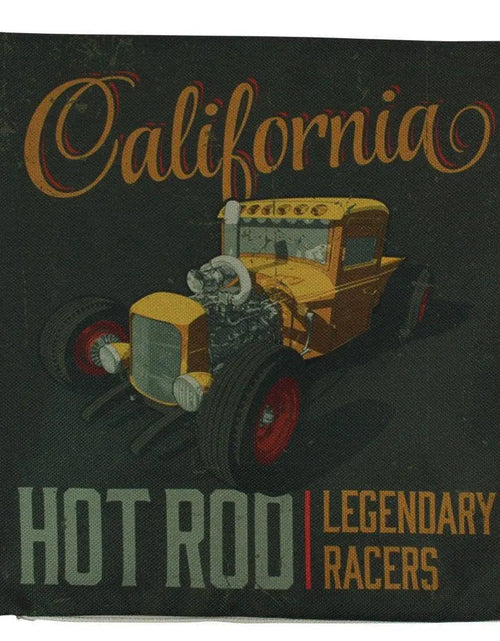 Load image into Gallery viewer, California Hot Rod | Pillow Cover | Gift for Him | Throw Pillow |  Pillow | Dad Gift | Gift ideas | Hot Rod | Room Decor | Classic Car by UniikPillows
