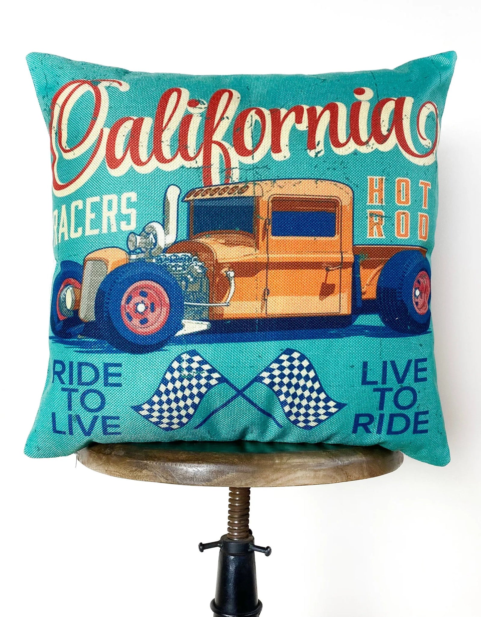California Hot Rod Racer  | Pillow Cover |  Throw Pillow |  | Dad Gift | Classic Car | Gift Ideas | Pillow | Hot Rod | Room Décor by UniikPillows