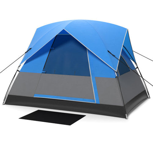 Load image into Gallery viewer, 3 Person Outdoor Camping Tent with Removable Floor Mat for Camping Hiking Traveling-Blue

