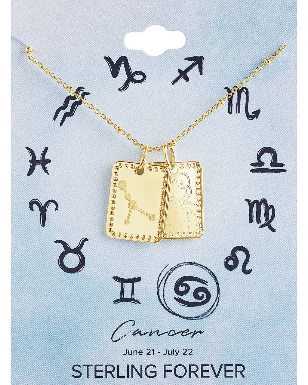 Zodiac Tag Necklace by Sterling Forever