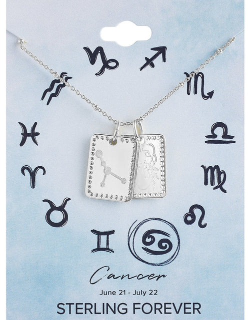 Load image into Gallery viewer, Zodiac Tag Necklace by Sterling Forever
