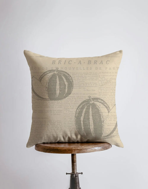 Load image into Gallery viewer, Cantaloupe | Pillow Cover | Vegan | Vegan Gift | Farmhouse Decor | Home Decor | Throw Pillow | Pillow | Accent Pillow Covers | Country Decor by UniikPillows
