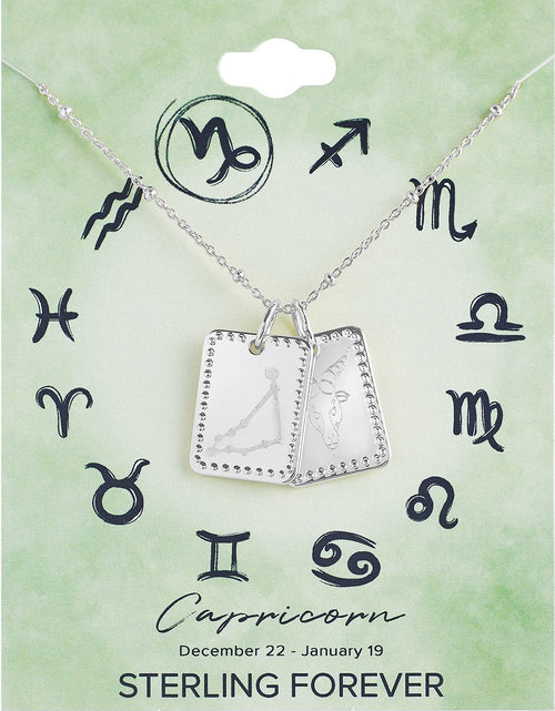 Load image into Gallery viewer, Zodiac Tag Necklace by Sterling Forever
