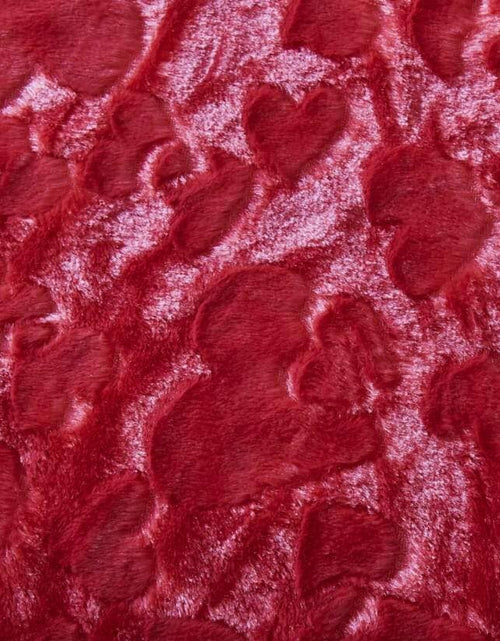 Load image into Gallery viewer, DaDa Bedding Candy Apple Red Vibrant Luxury Faux Fur Euro Throw Pillow Cover (Red-19) by DaDa Bedding Collection
