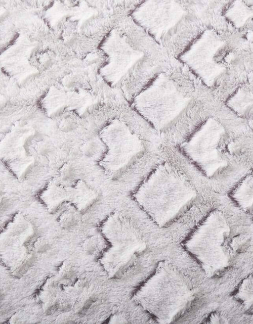 Load image into Gallery viewer, DaDa Bedding Dreamy Milky Way White &amp; Purple Embossed Faux Fur Euro Throw Pillow Cover (M3395) by DaDa Bedding Collection
