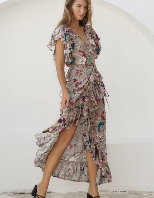 Load image into Gallery viewer, Carmen Wrap Maxi Dress by ELF

