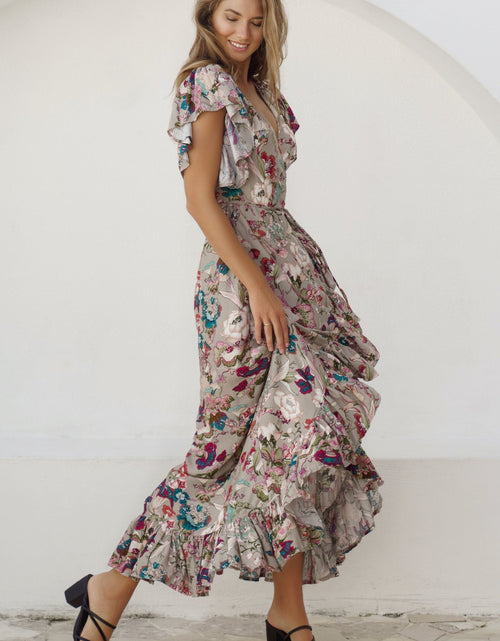 Load image into Gallery viewer, Carmen Wrap Maxi Dress by ELF
