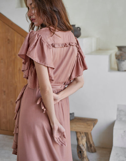 Load image into Gallery viewer, Carmen Wrap Maxi Dress by ELF
