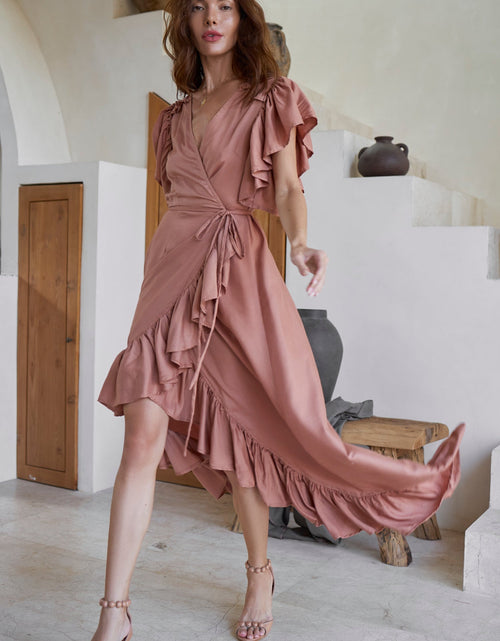 Load image into Gallery viewer, Carmen Wrap Maxi Dress by ELF
