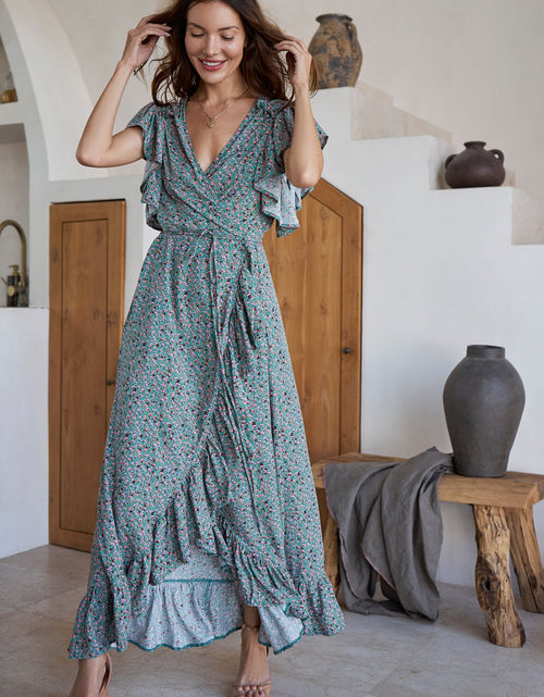 Load image into Gallery viewer, Carmen Wrap Maxi Dress by ELF
