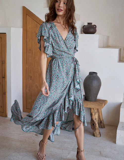 Load image into Gallery viewer, Carmen Wrap Maxi Dress by ELF
