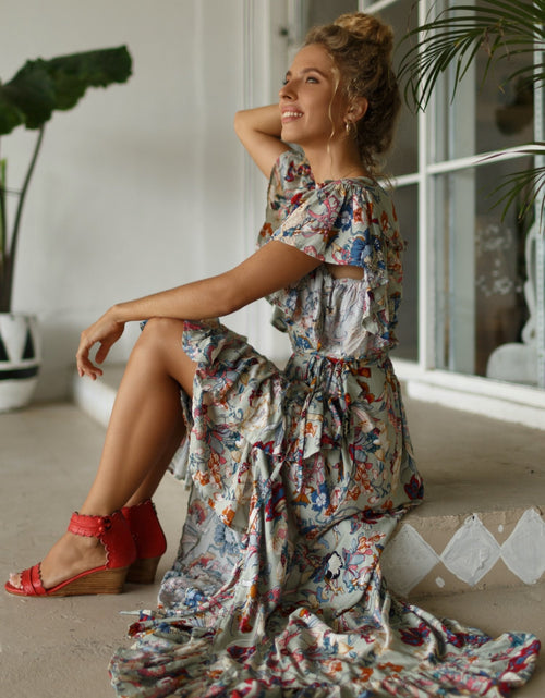 Load image into Gallery viewer, Carmen Wrap Maxi Dress by ELF
