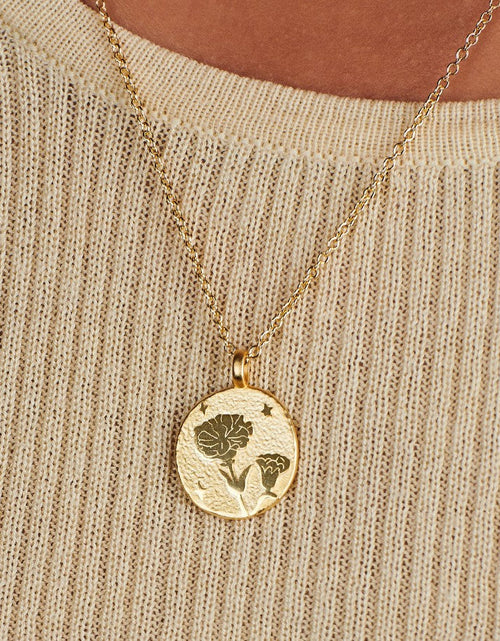 Load image into Gallery viewer, Carnation Birth Flower Necklace - Jan by Little Sky Stone
