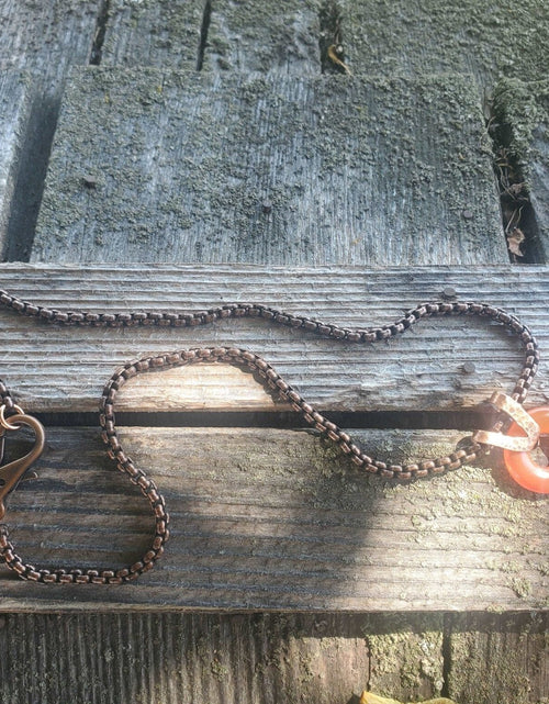 Load image into Gallery viewer, Carnelian Gemstone Donut Copper Chain Necklace by Alexa Martha Designs
