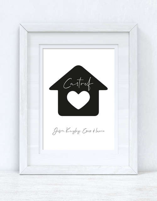 Load image into Gallery viewer, Cartef Personalised Home Names Home Welsh Decor Wall Decor Print by WinsterCreations™ Official Store

