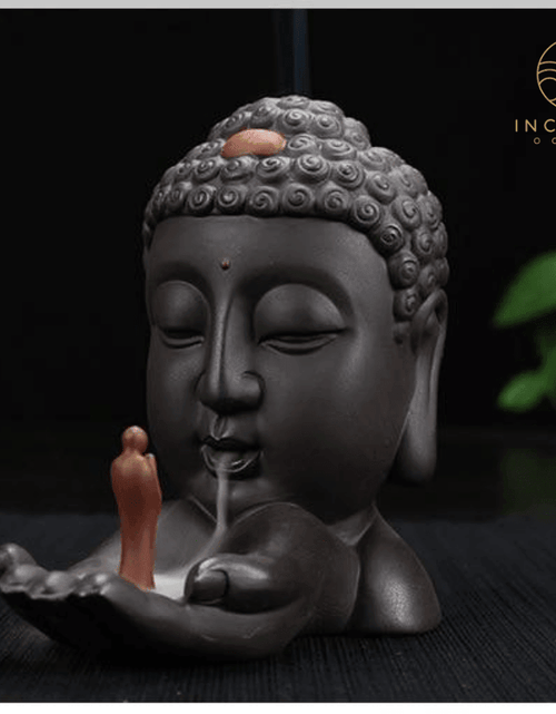 Load image into Gallery viewer, Ceramic Buddha Backflow Incense Burner by incenseocean
