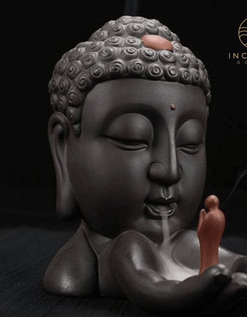 Load image into Gallery viewer, Ceramic Buddha Backflow Incense Burner by incenseocean
