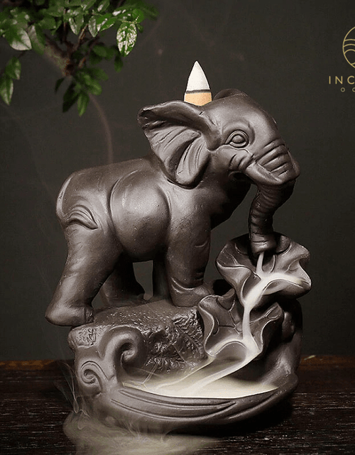 Load image into Gallery viewer, Ceramic Elephant Incense Burner by incenseocean
