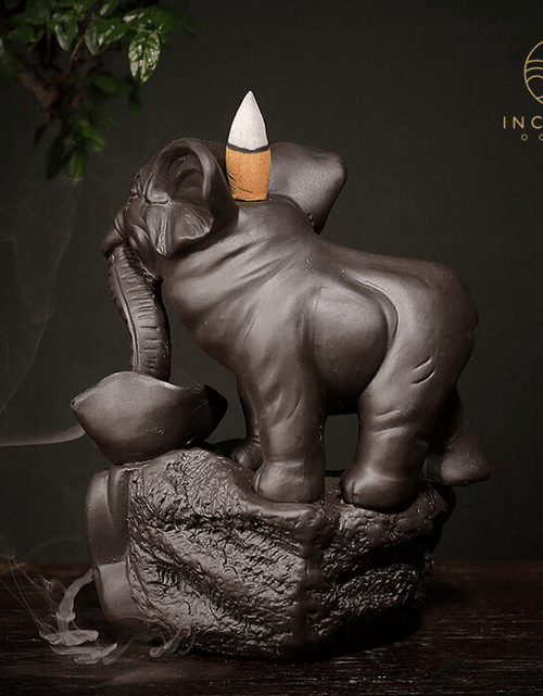 Load image into Gallery viewer, Ceramic Elephant Incense Burner by incenseocean
