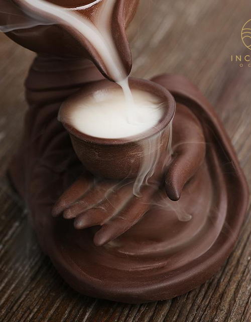 Load image into Gallery viewer, Ceramic Hand Censer Waterfall Incense Burner by incenseocean
