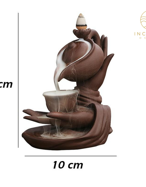 Load image into Gallery viewer, Ceramic Hand Censer Waterfall Incense Burner by incenseocean
