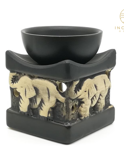 Load image into Gallery viewer, Ceramic Elephant Essential Oil Burner by incenseocean
