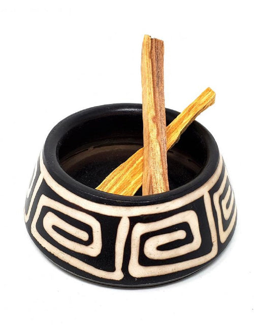 Load image into Gallery viewer, Ceramic Burner for Stick and Cone Incense - 4.5" by OMSutra
