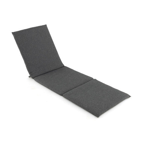 Load image into Gallery viewer, Outdoor Chaise Lounge Cushion Patio Furniture Folding Pad with Fixing Straps-Dark Gray
