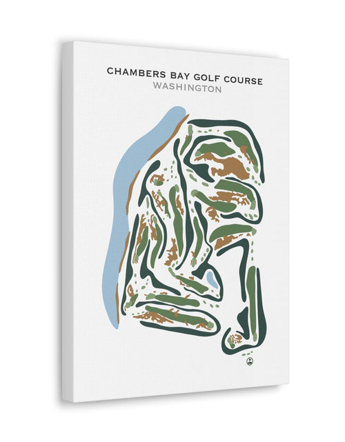 Load image into Gallery viewer, Chambers Bay Golf Course, University Place Washington - Printed Golf Courses by Golf Course Prints
