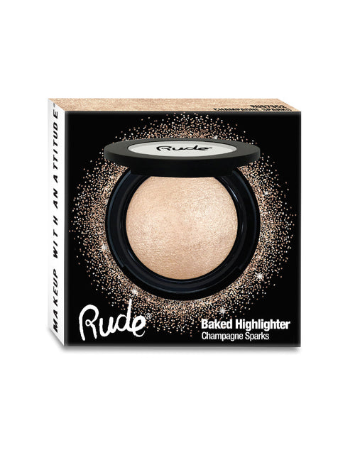 Load image into Gallery viewer, RUDE Baked Highlighter - Champagne Sparks
