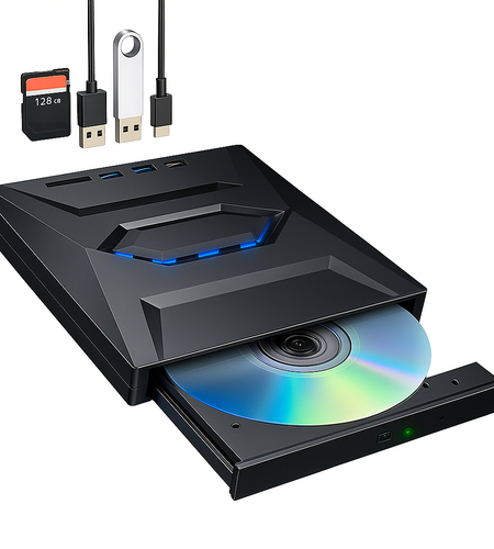 External CD DVD Drive USB 3.0 Writer Burner Player for PC Laptop Windows 11 10