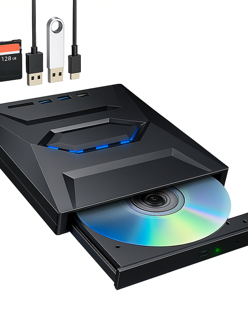 Load image into Gallery viewer, External CD DVD Drive USB 3.0 Writer Burner Player for PC Laptop Windows 11 10
