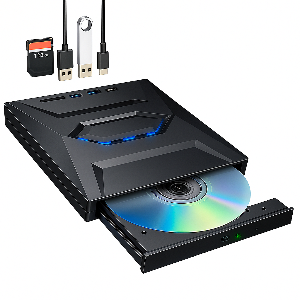 External CD DVD Drive USB 3.0 Writer Burner Player for PC Laptop Windows 11 10
