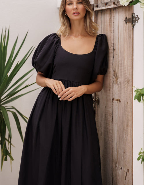 Load image into Gallery viewer, Cherie Puff Sleeve Midi Dress by ELF
