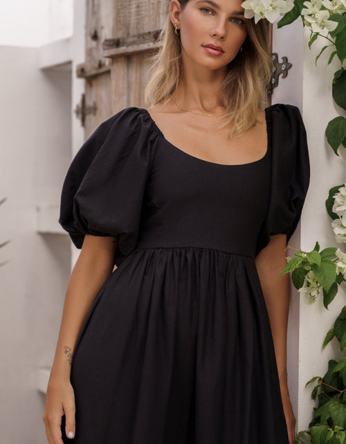 Load image into Gallery viewer, Cherie Puff Sleeve Midi Dress by ELF
