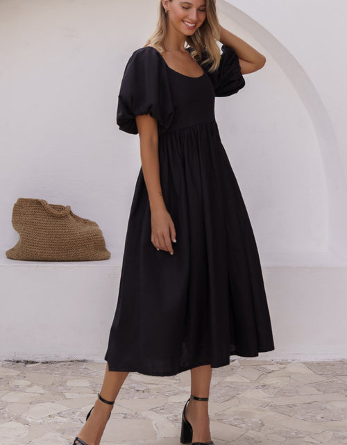 Load image into Gallery viewer, Cherie Puff Sleeve Midi Dress by ELF
