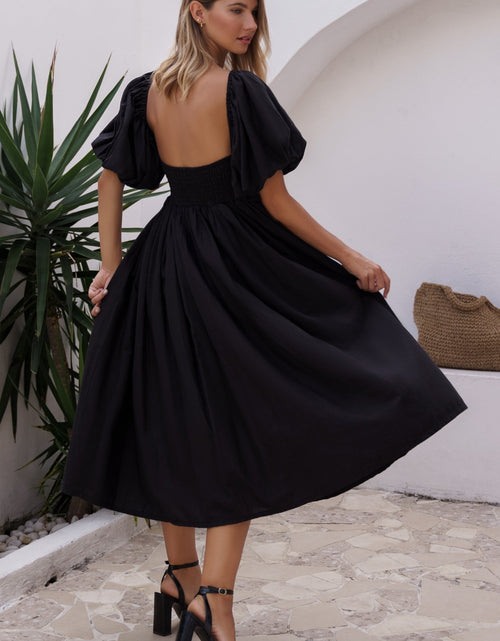 Load image into Gallery viewer, Cherie Puff Sleeve Midi Dress by ELF
