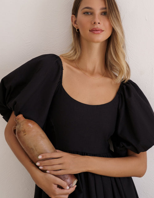 Load image into Gallery viewer, Cherie Puff Sleeve Midi Dress by ELF

